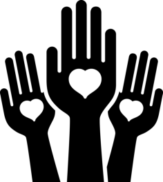 Hands With Hearts Vinyl Cutting Svg File, Free Vectors File
